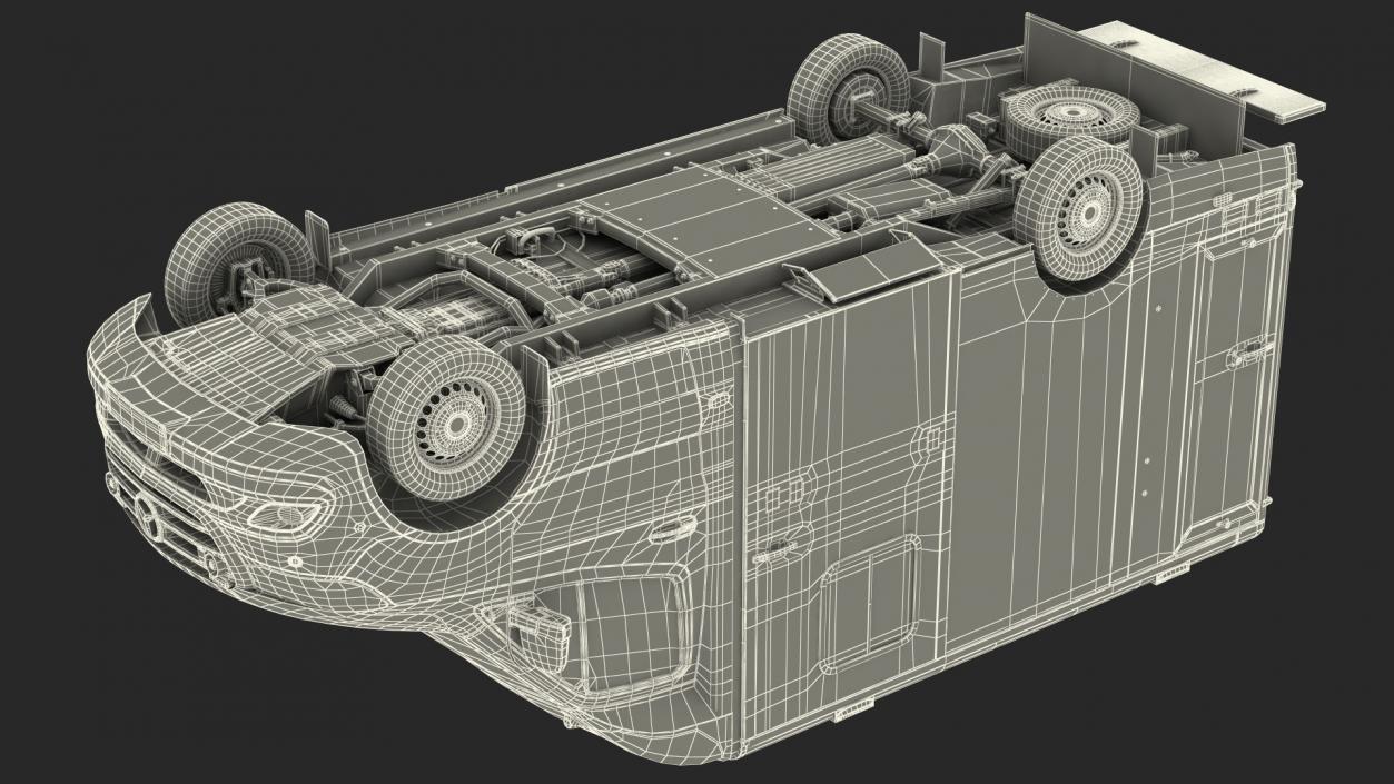 3D ASB Mercedes Sprinter Ambulance Rigged model