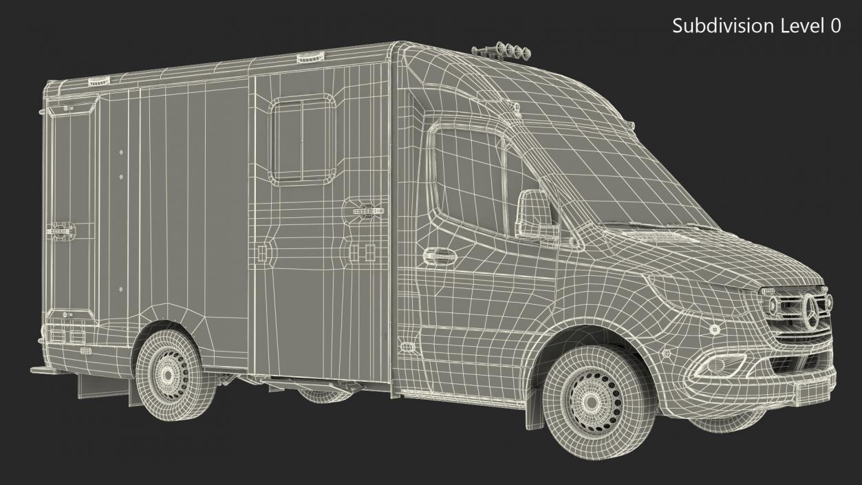 3D ASB Mercedes Sprinter Ambulance Rigged model