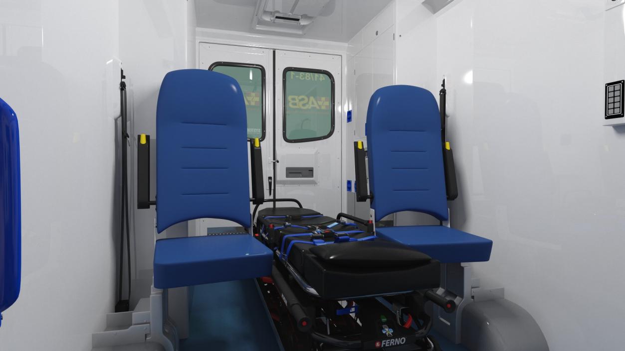 3D ASB Mercedes Sprinter Ambulance Rigged model