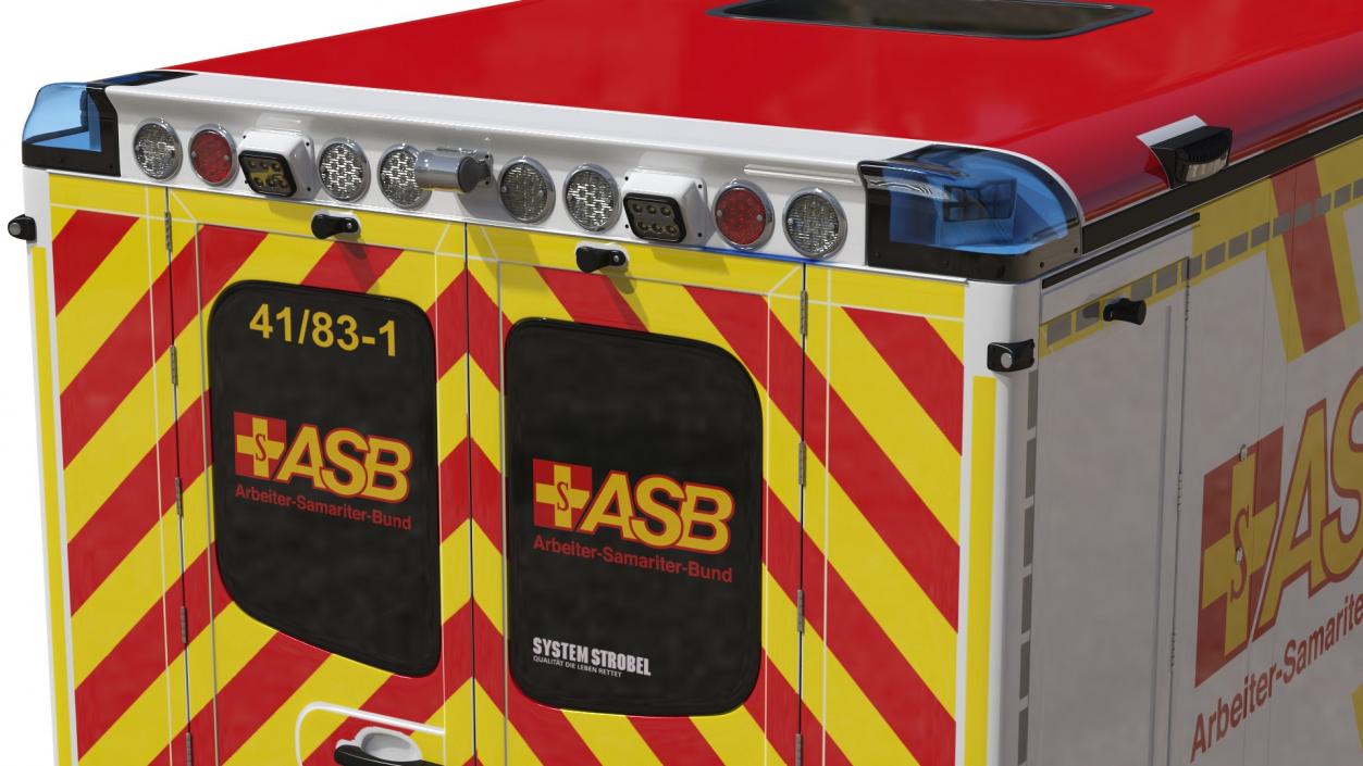 3D ASB Mercedes Sprinter Ambulance Rigged model