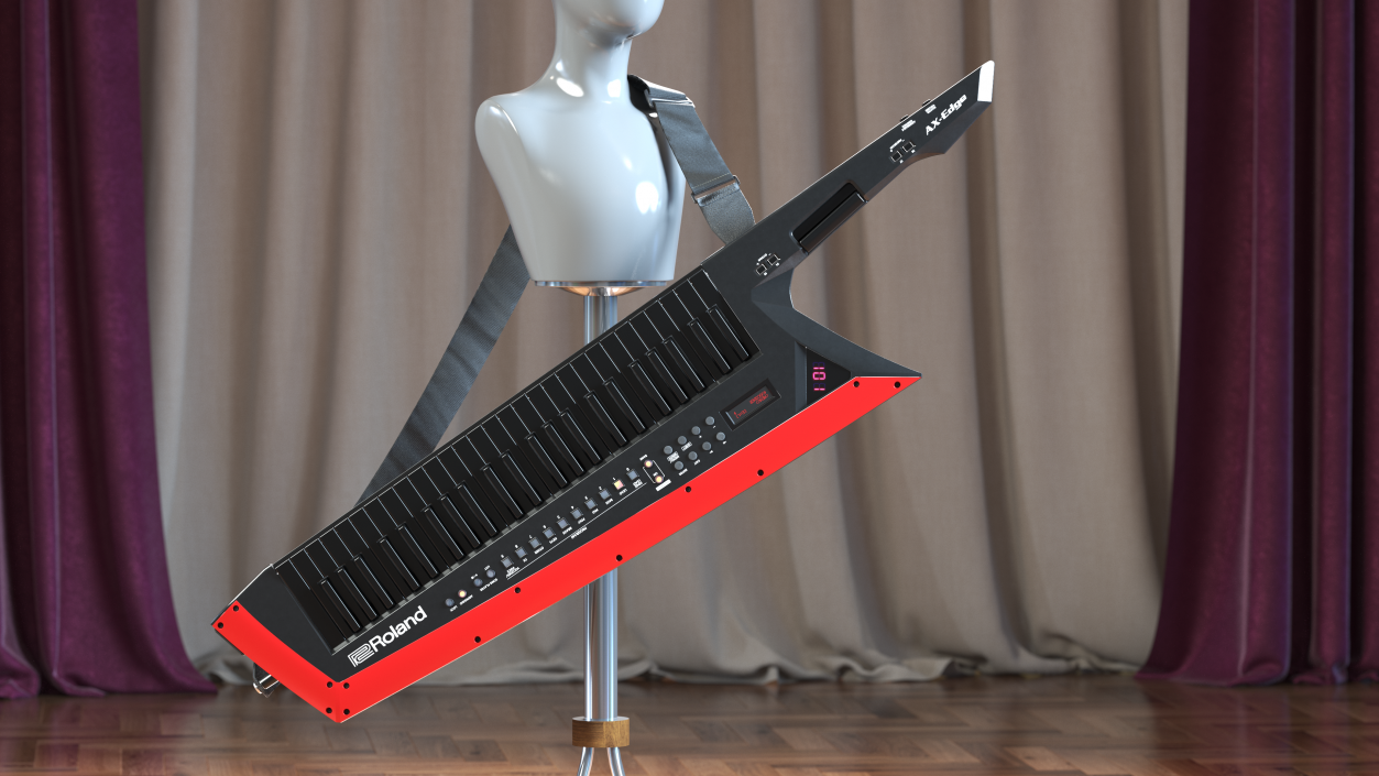 Black Keytar Roland AX Edge 3D