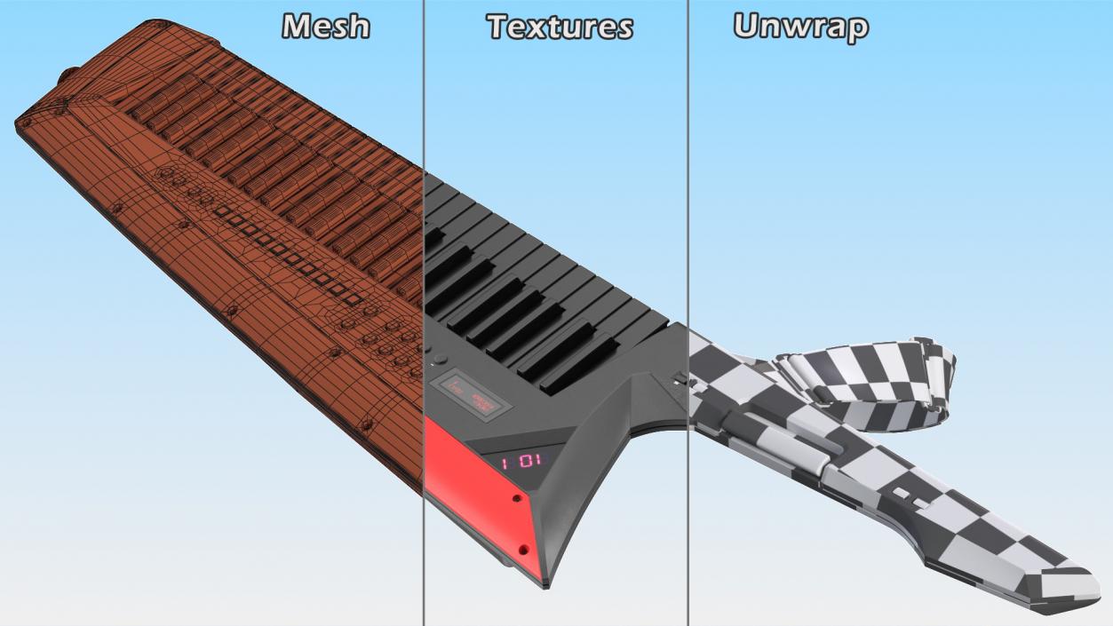 Black Keytar Roland AX Edge 3D