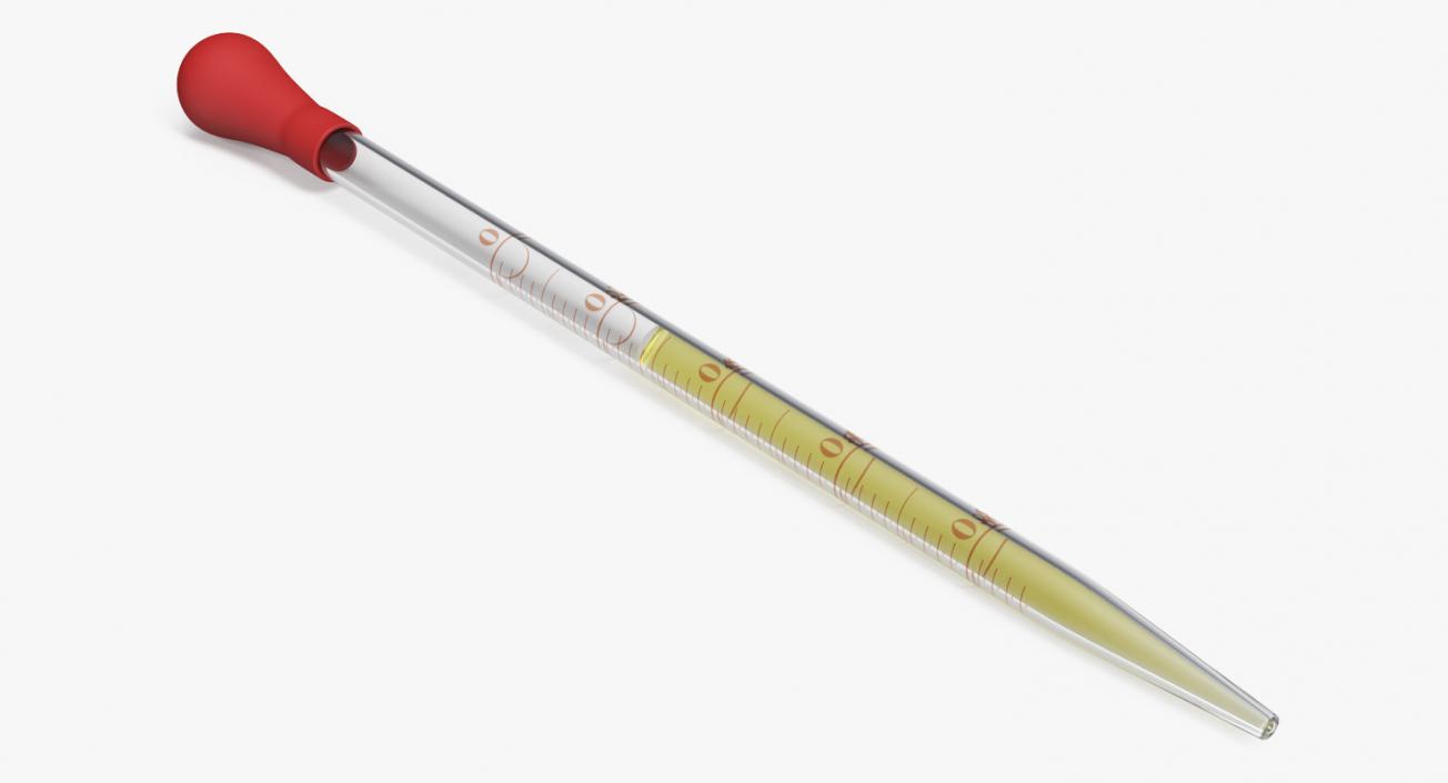 3D Pipette with Yellow Liquid