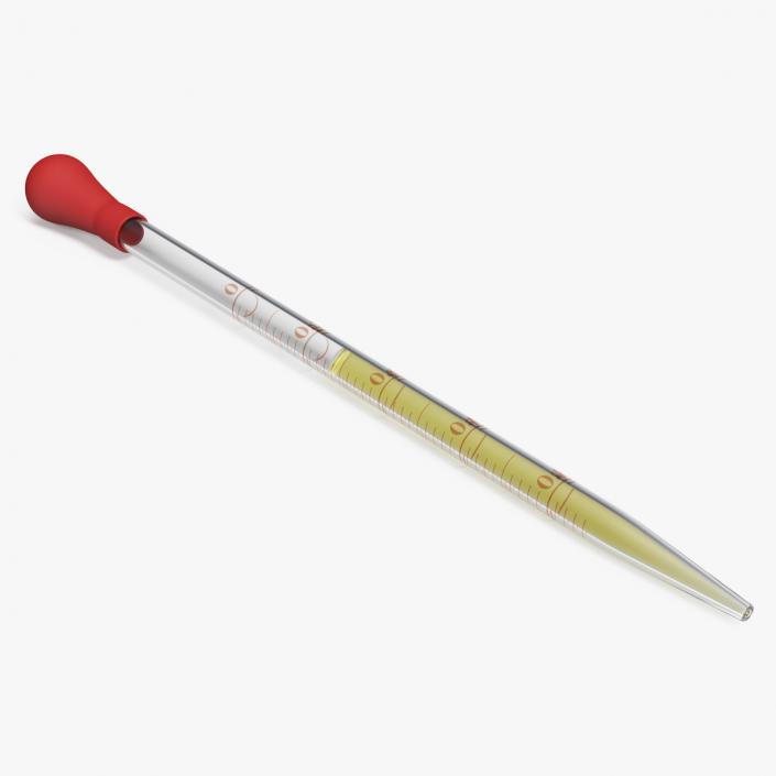 3D Pipette with Yellow Liquid