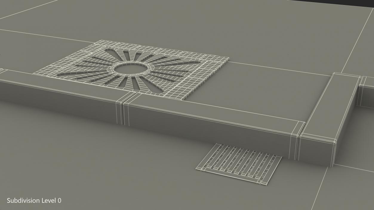 3D Street Fragment Asphalt model