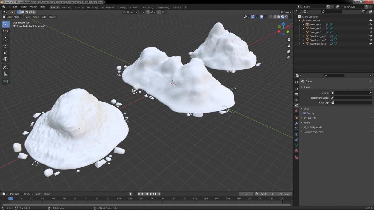 3D Snow Pile Set(1)