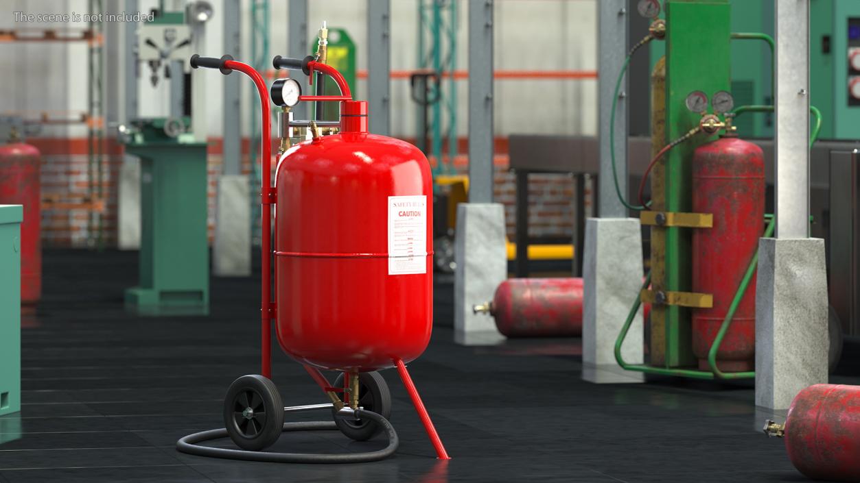 Sandblasting Machine Red 3D model