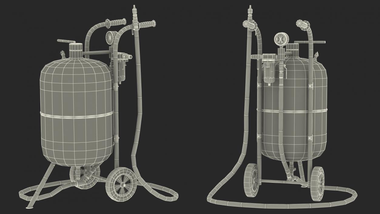 Sandblasting Machine Red 3D model