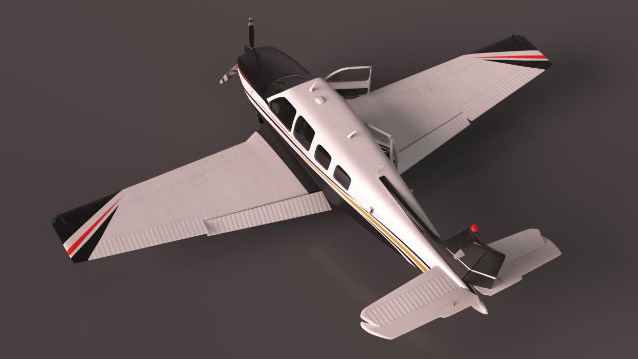 3D Beechcraft Bonanza Plane Rigged