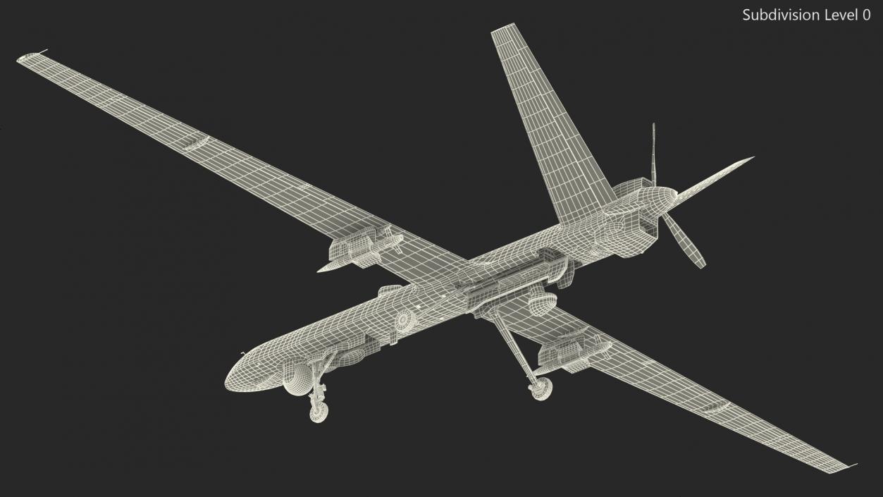 Unmanned Combat Aerial Vehicle Rigged 2 3D model