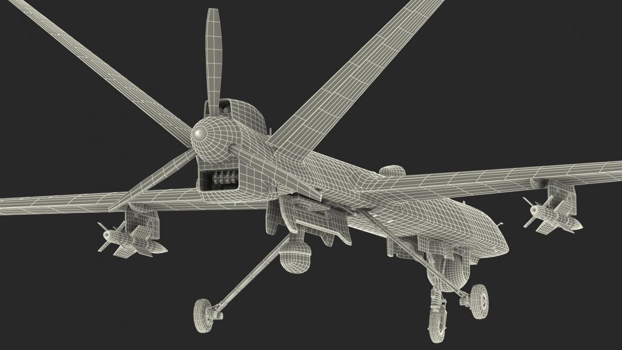 Unmanned Combat Aerial Vehicle Rigged 2 3D model