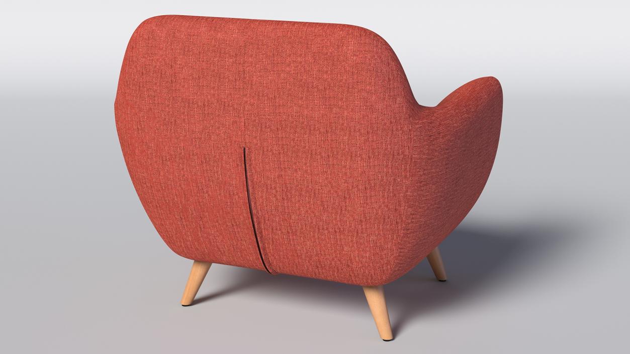 3D Red Loa Armchair