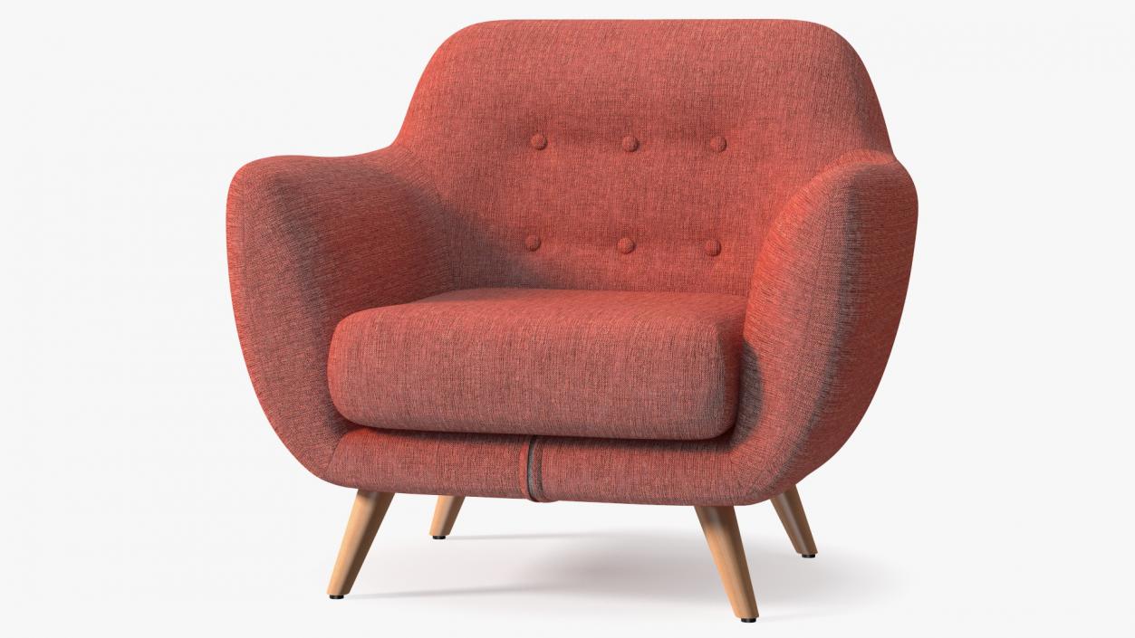 3D Red Loa Armchair