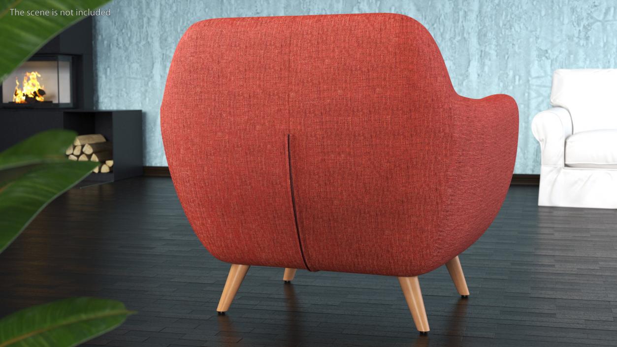 3D Red Loa Armchair