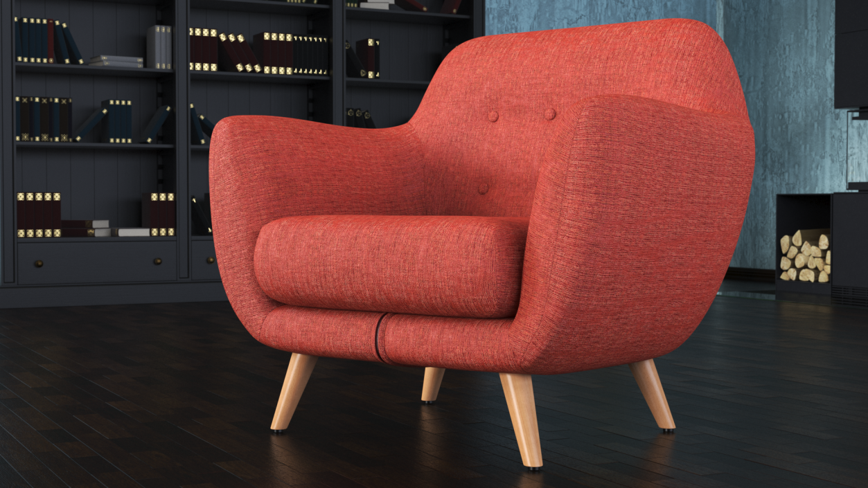 3D Red Loa Armchair