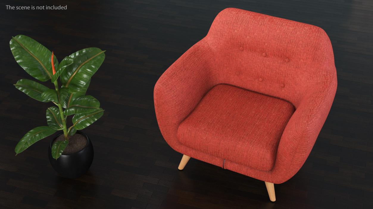 3D Red Loa Armchair