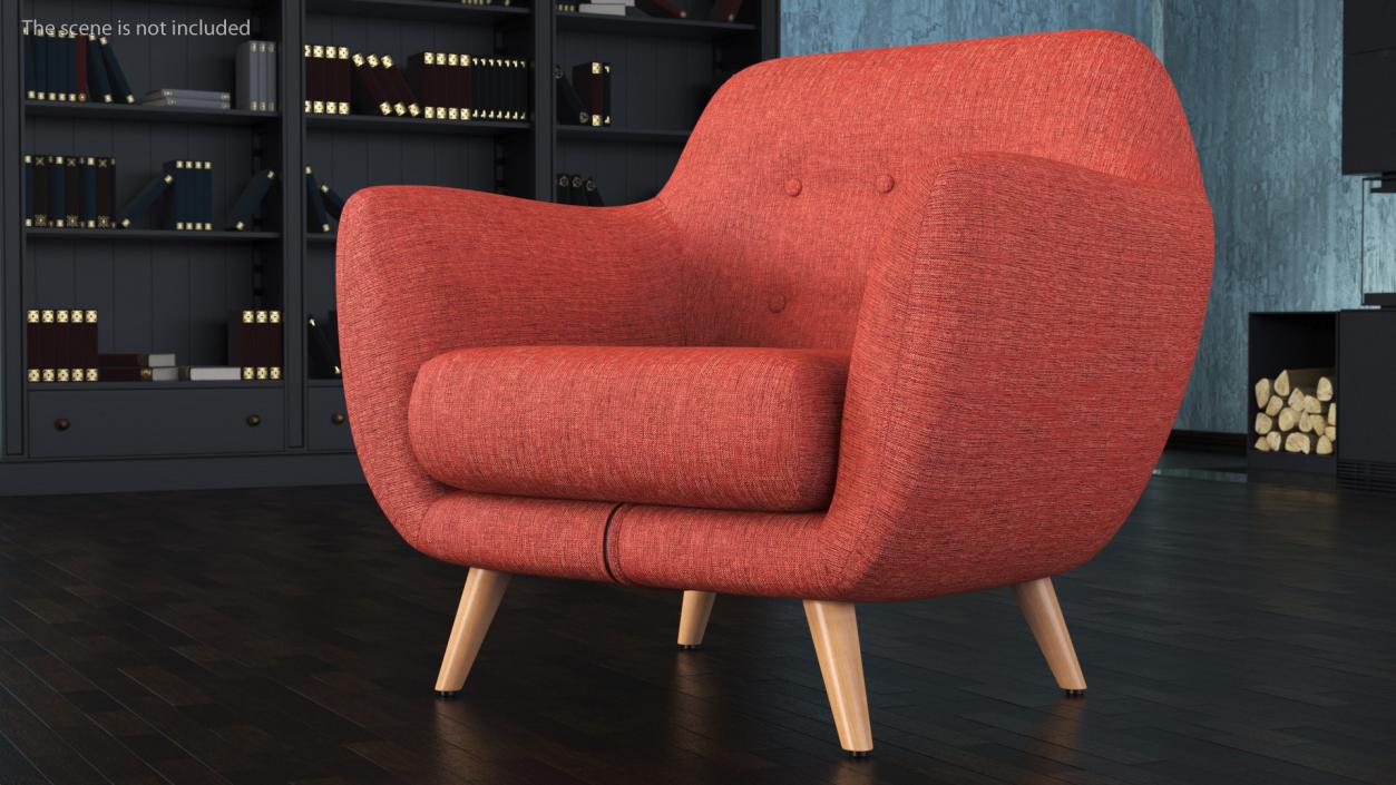 3D Red Loa Armchair