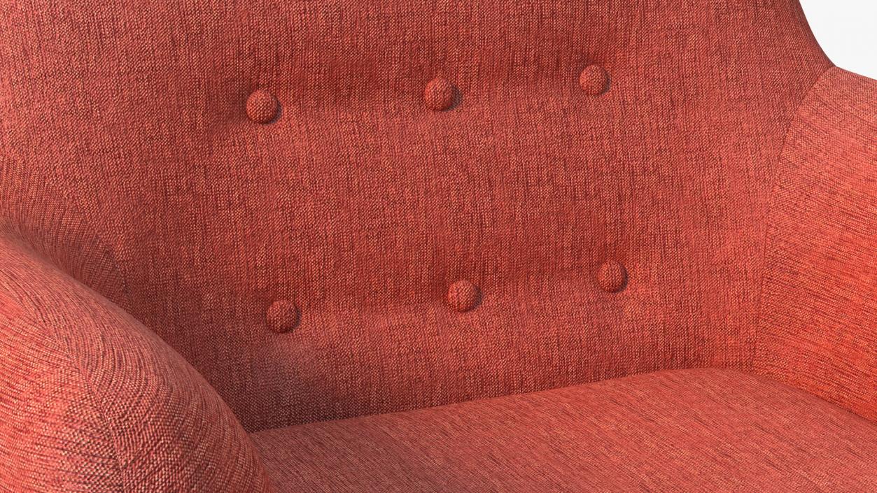 3D Red Loa Armchair