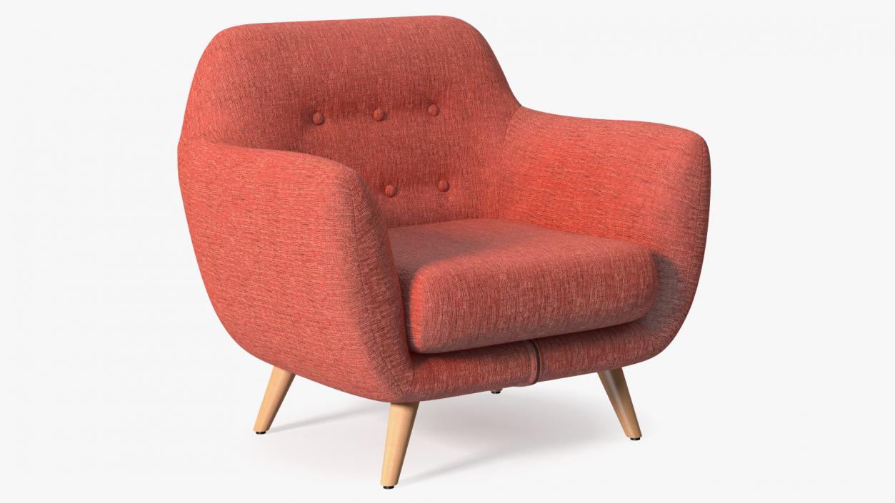 3D Red Loa Armchair