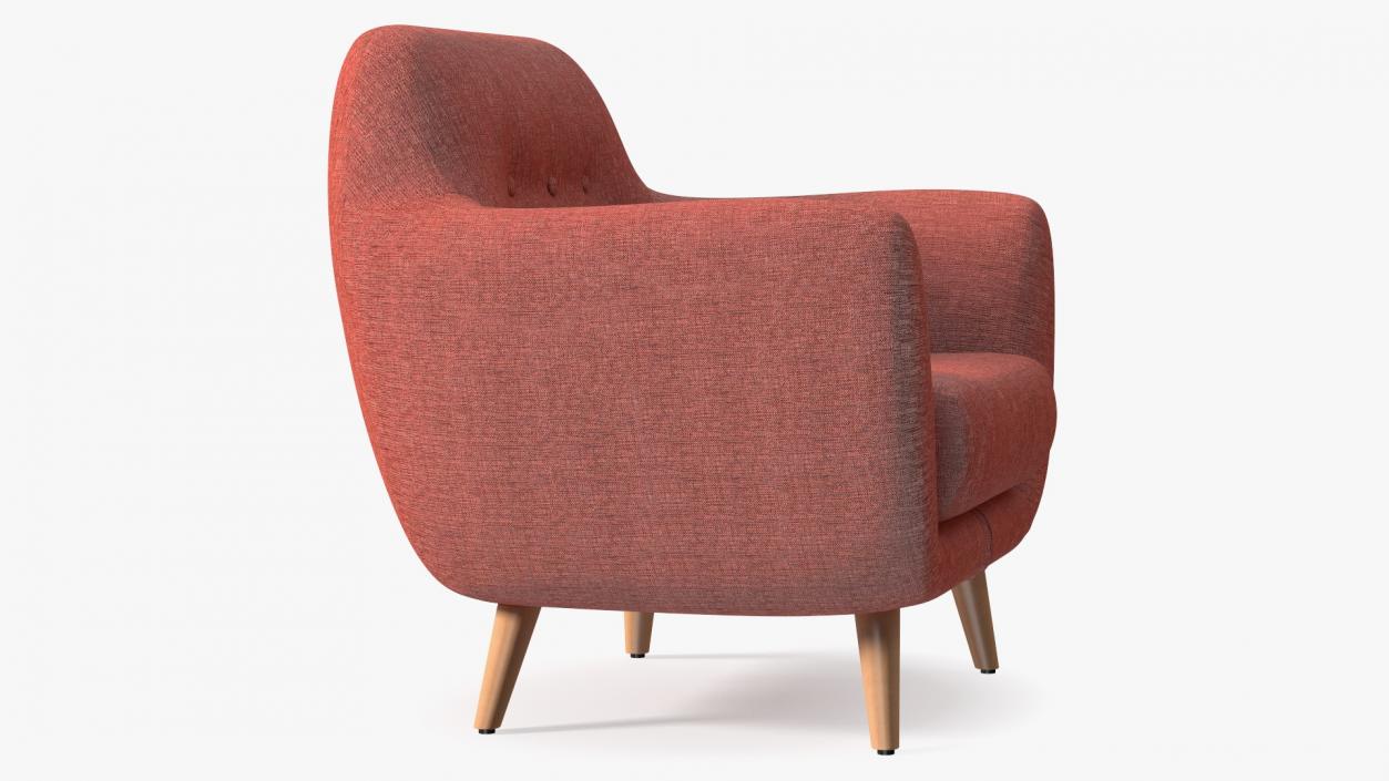 3D Red Loa Armchair