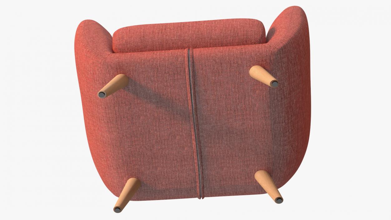 3D Red Loa Armchair