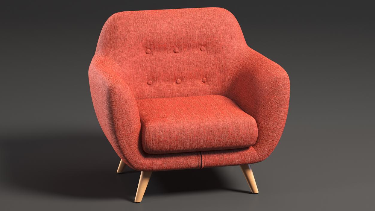 3D Red Loa Armchair