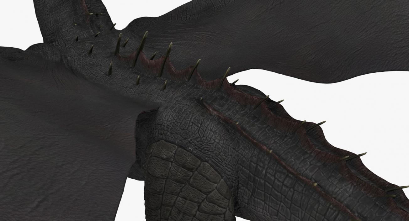 Mythical Black Dragon Walking 3D model