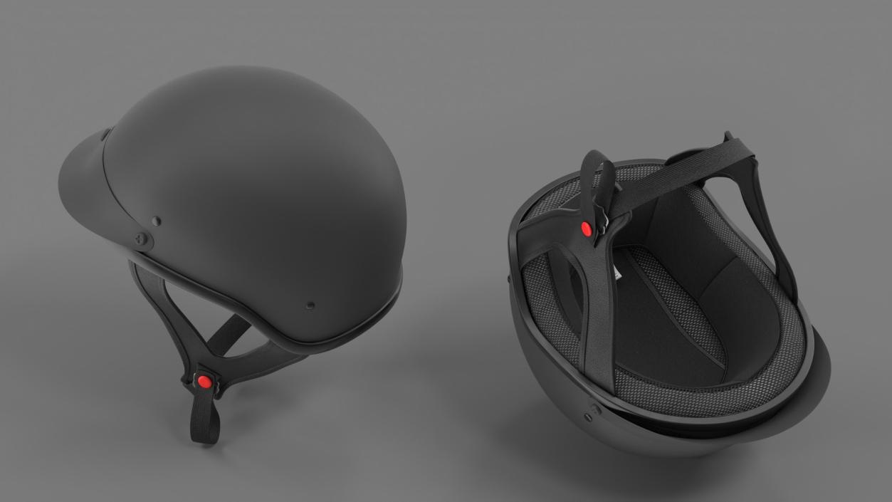 Motorcycle Half Helmet 3D