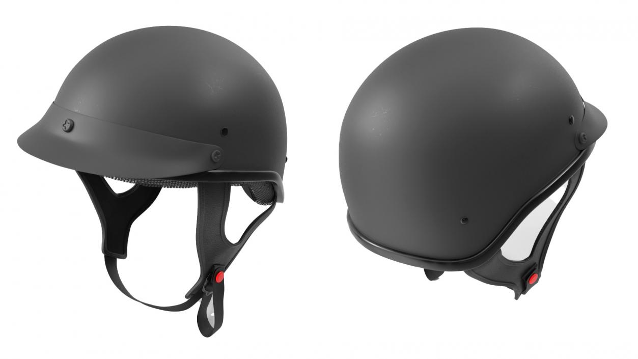 Motorcycle Half Helmet 3D