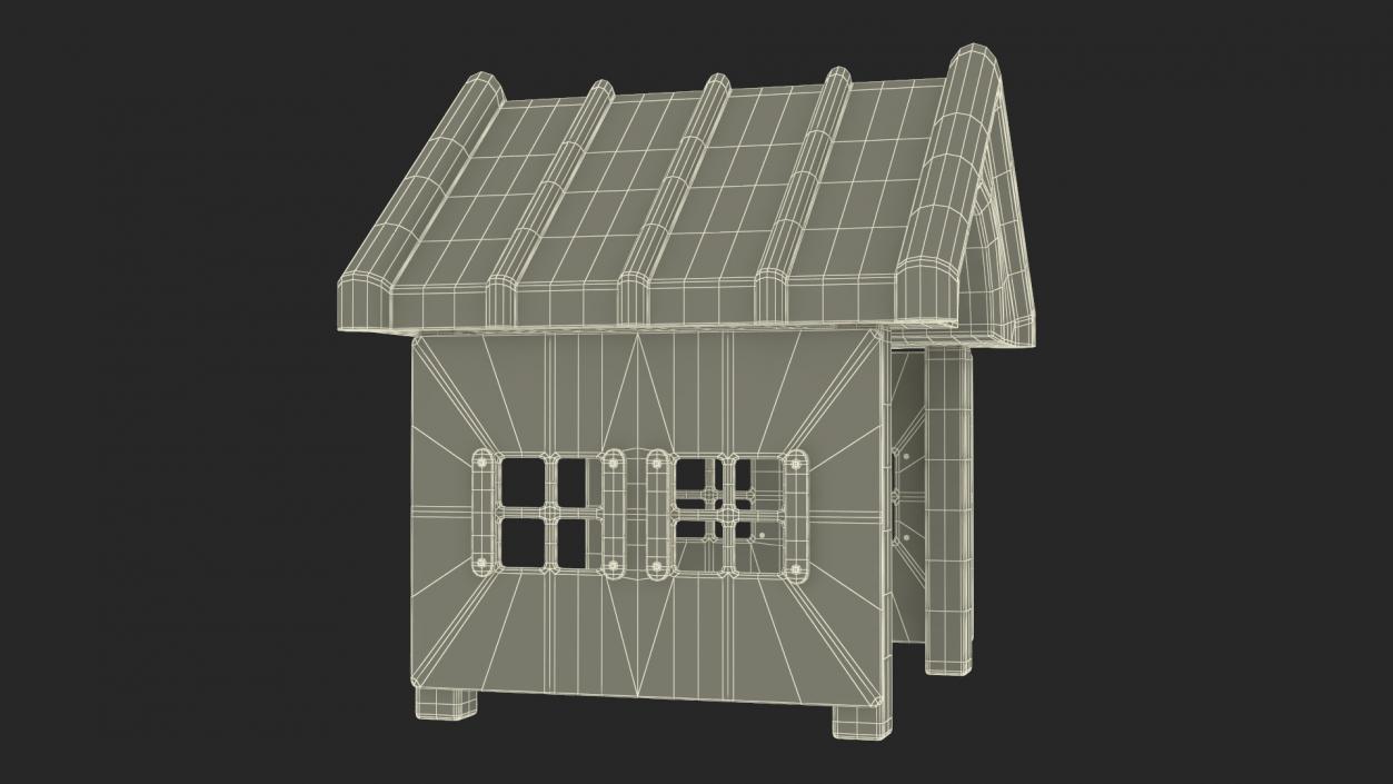 3D Dog Park Red House model