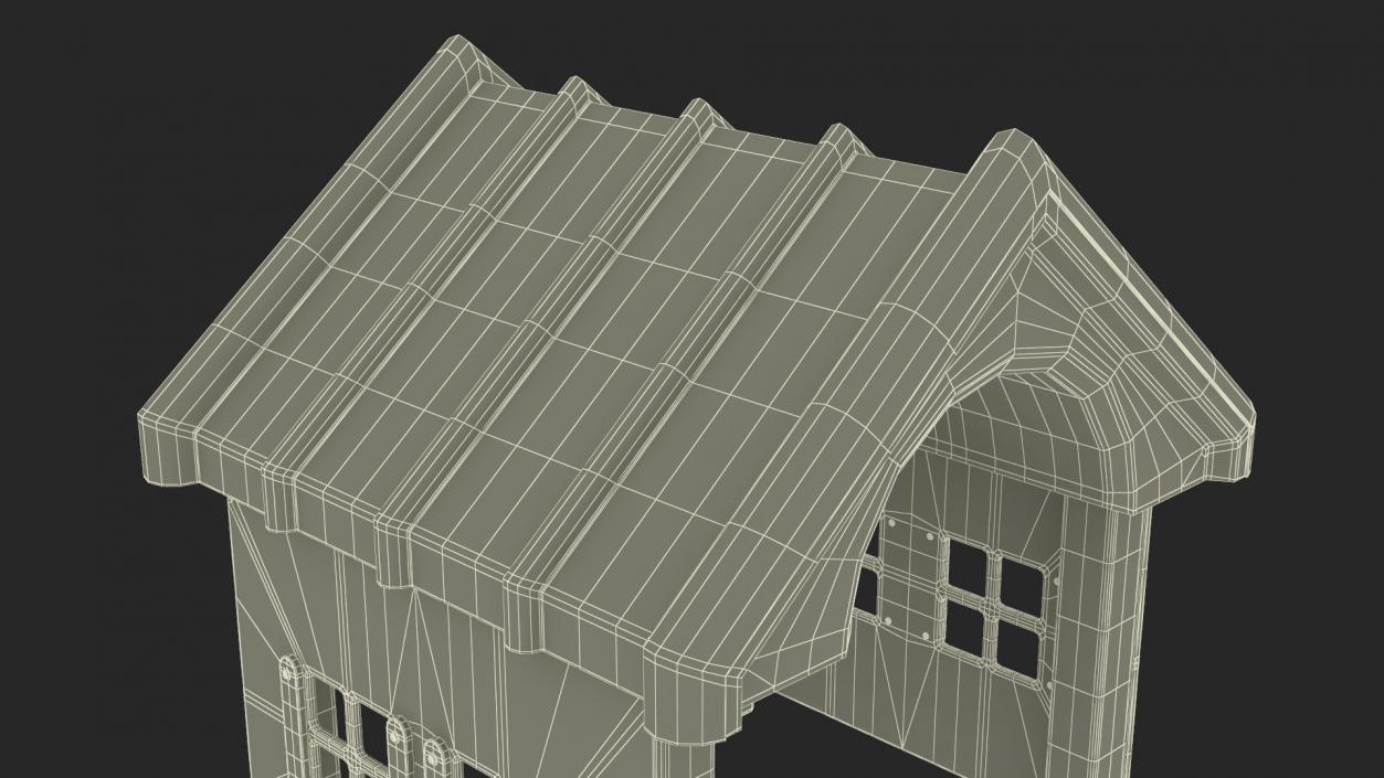 3D Dog Park Red House model