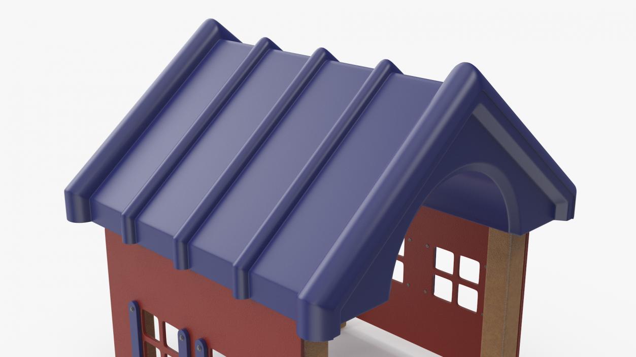 3D Dog Park Red House model