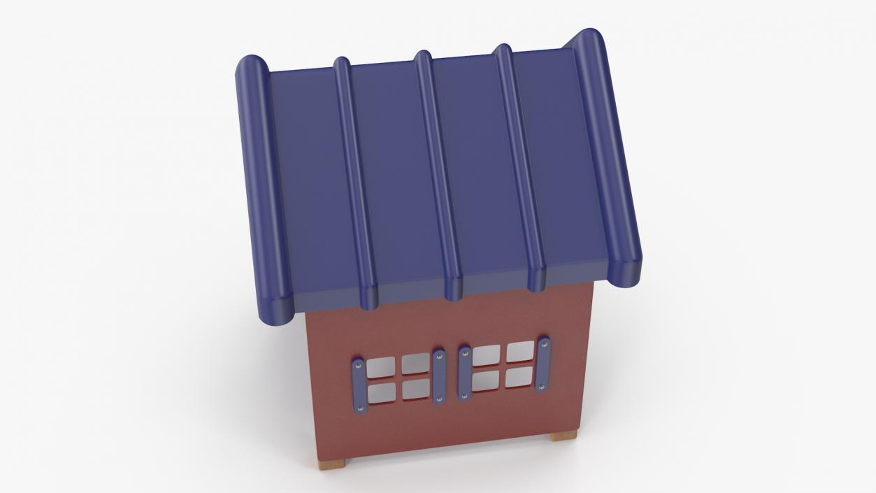 3D Dog Park Red House model