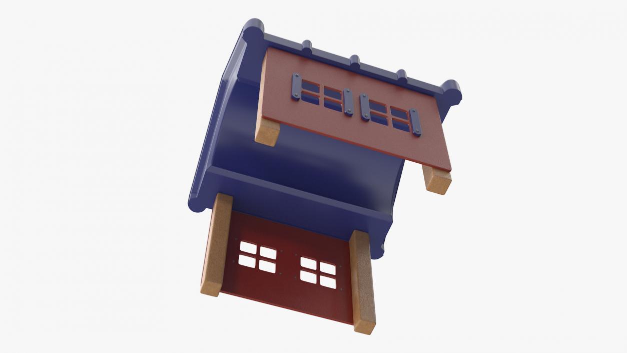 3D Dog Park Red House model