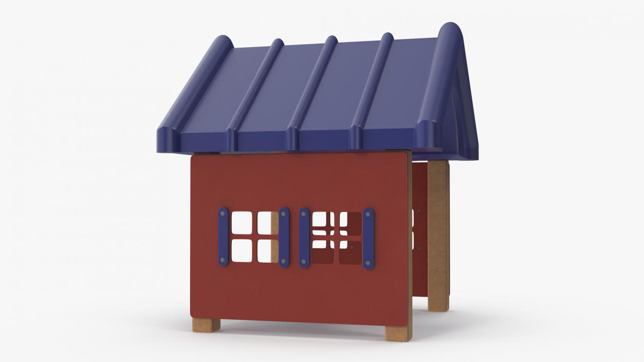 3D Dog Park Red House model