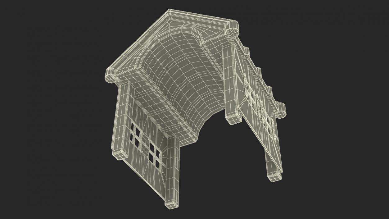 3D Dog Park Red House model