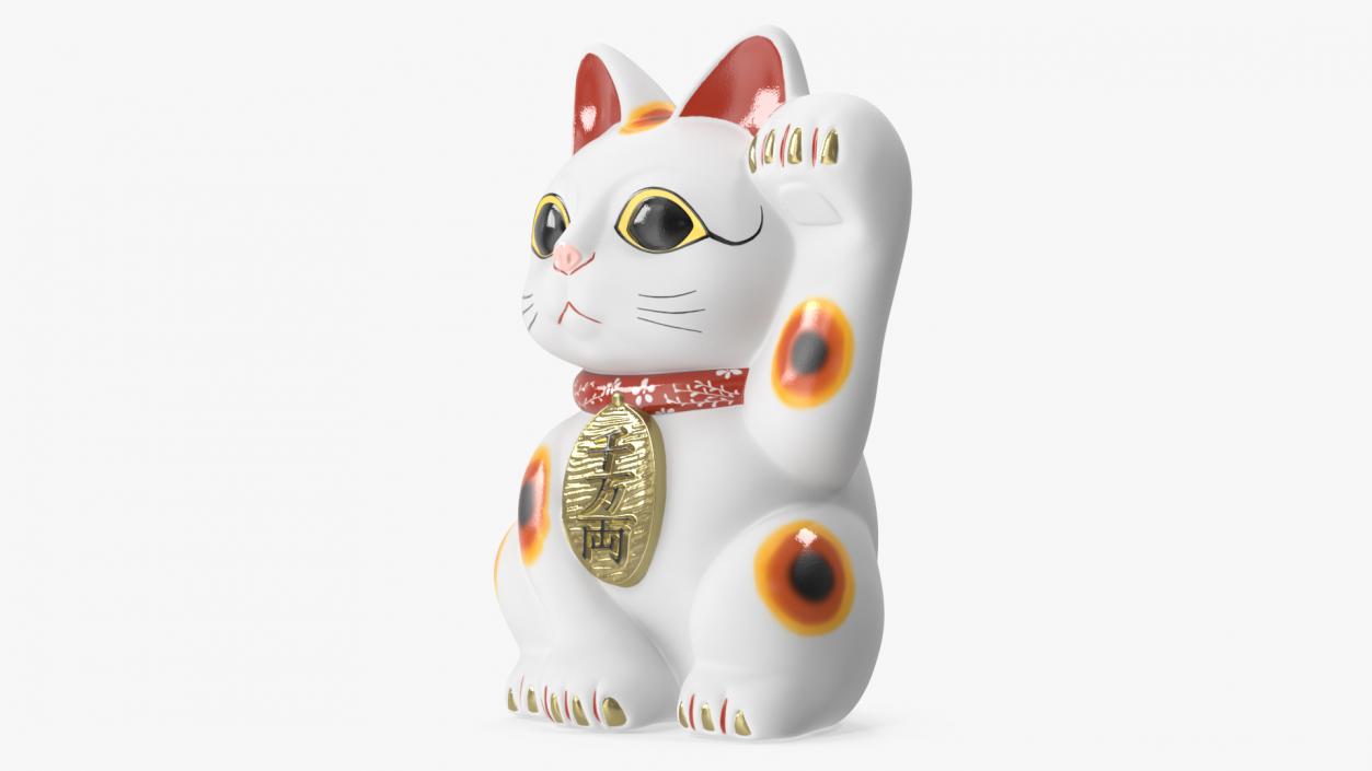 Japanese Maneki Neko Lucky Cat Figurine 3D model