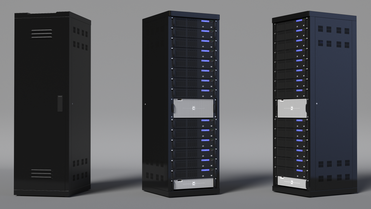 Rack Server Cabinet 3D model