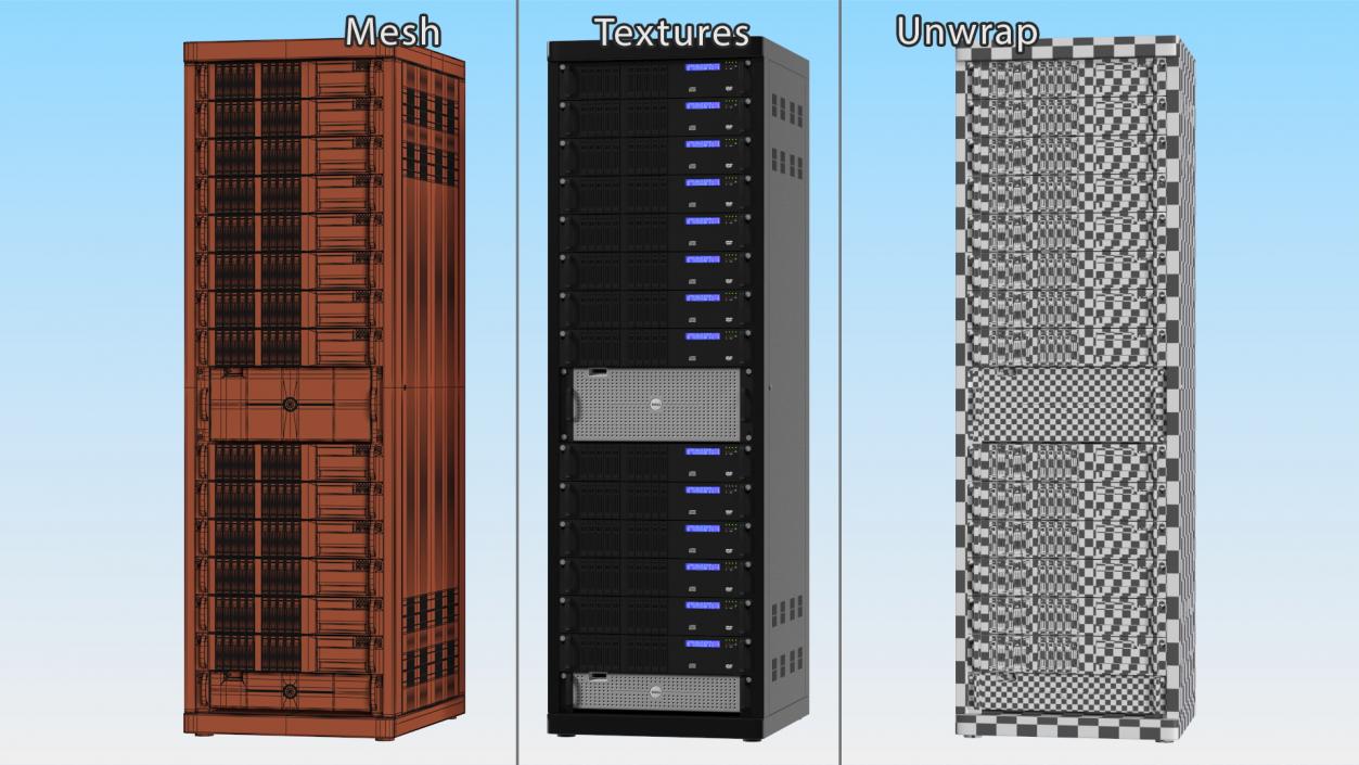 Rack Server Cabinet 3D model