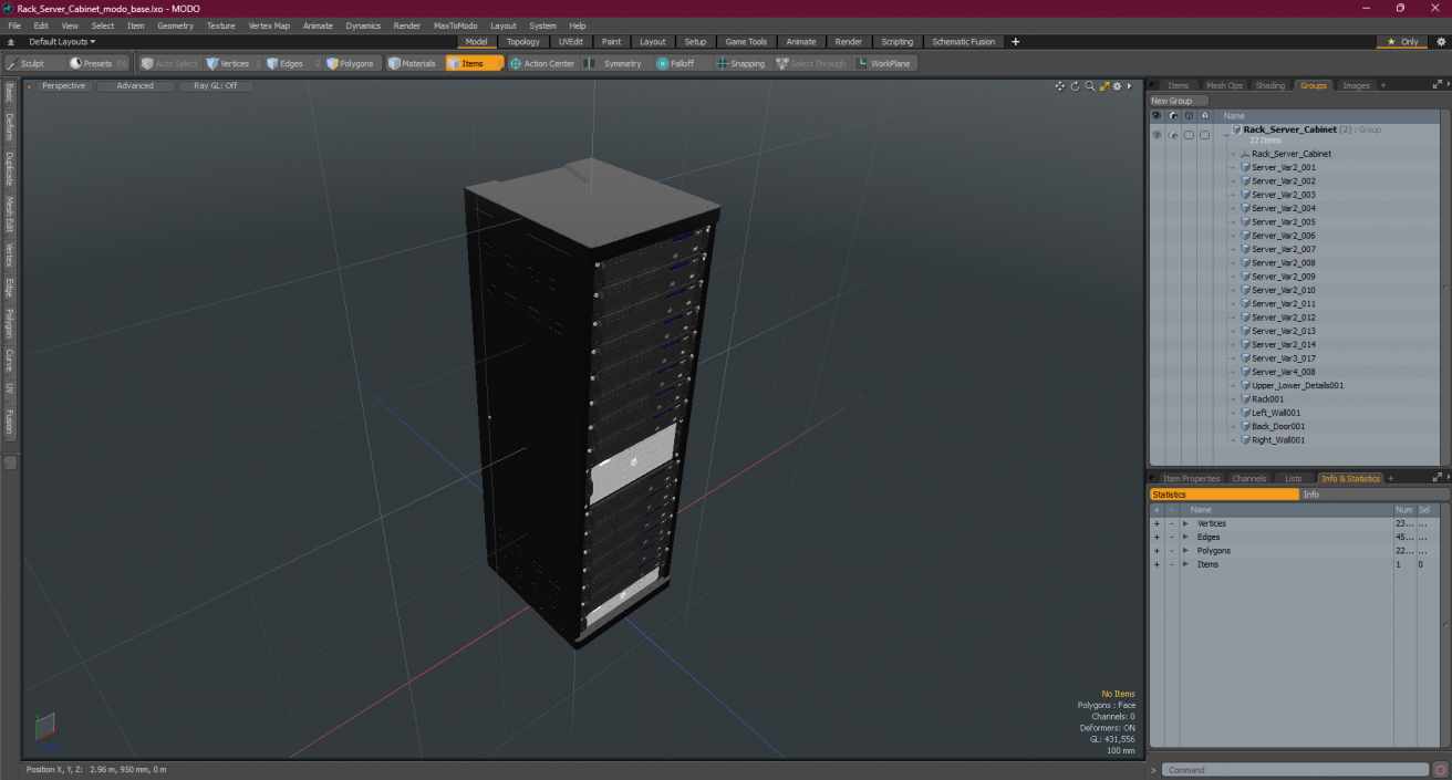 Rack Server Cabinet 3D model