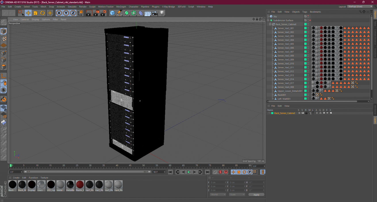 Rack Server Cabinet 3D model