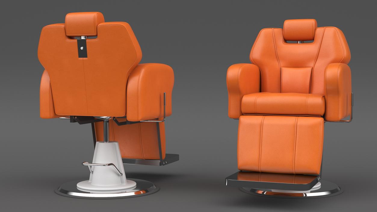 Modern Beauty Salon Chair Orange 3D