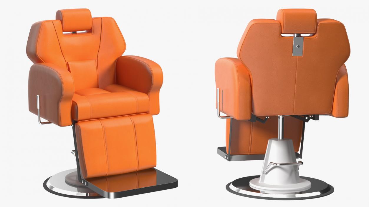 Modern Beauty Salon Chair Orange 3D