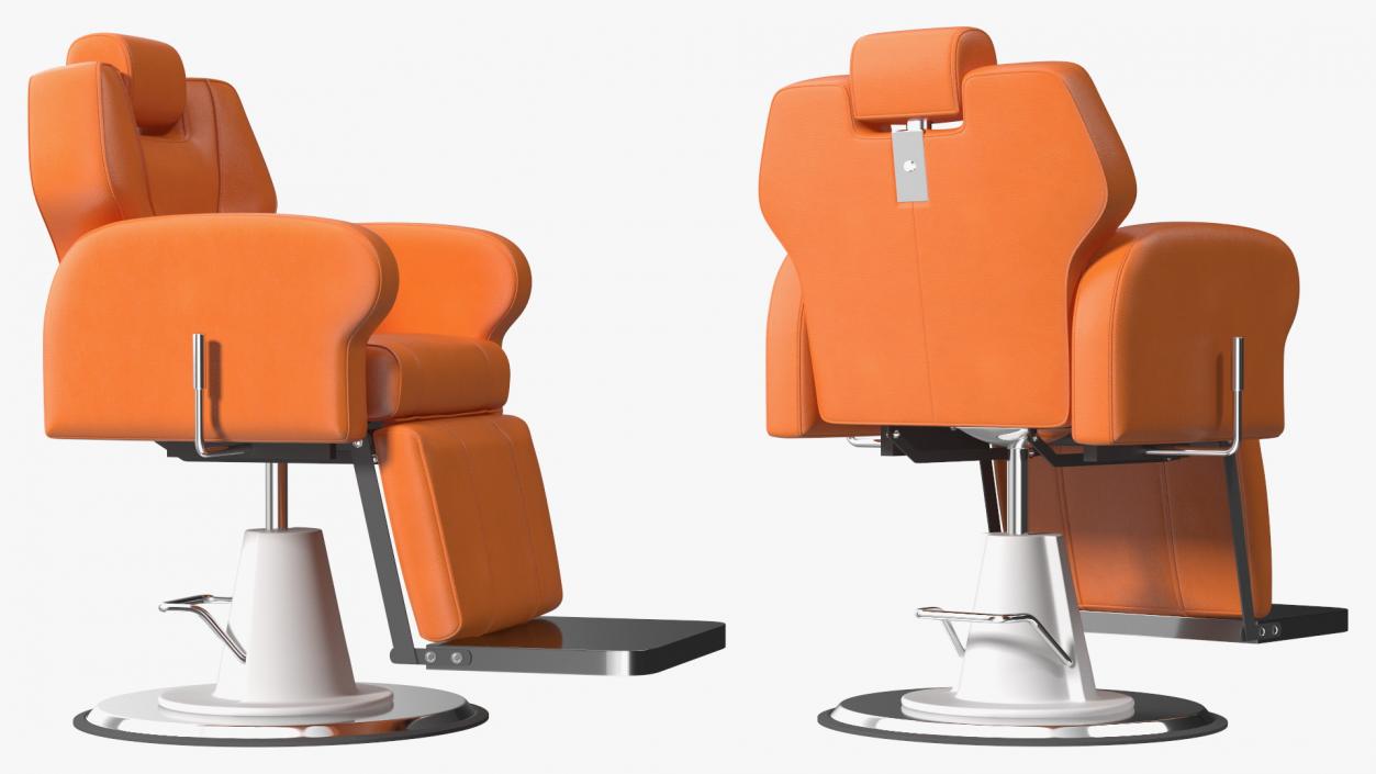 Modern Beauty Salon Chair Orange 3D