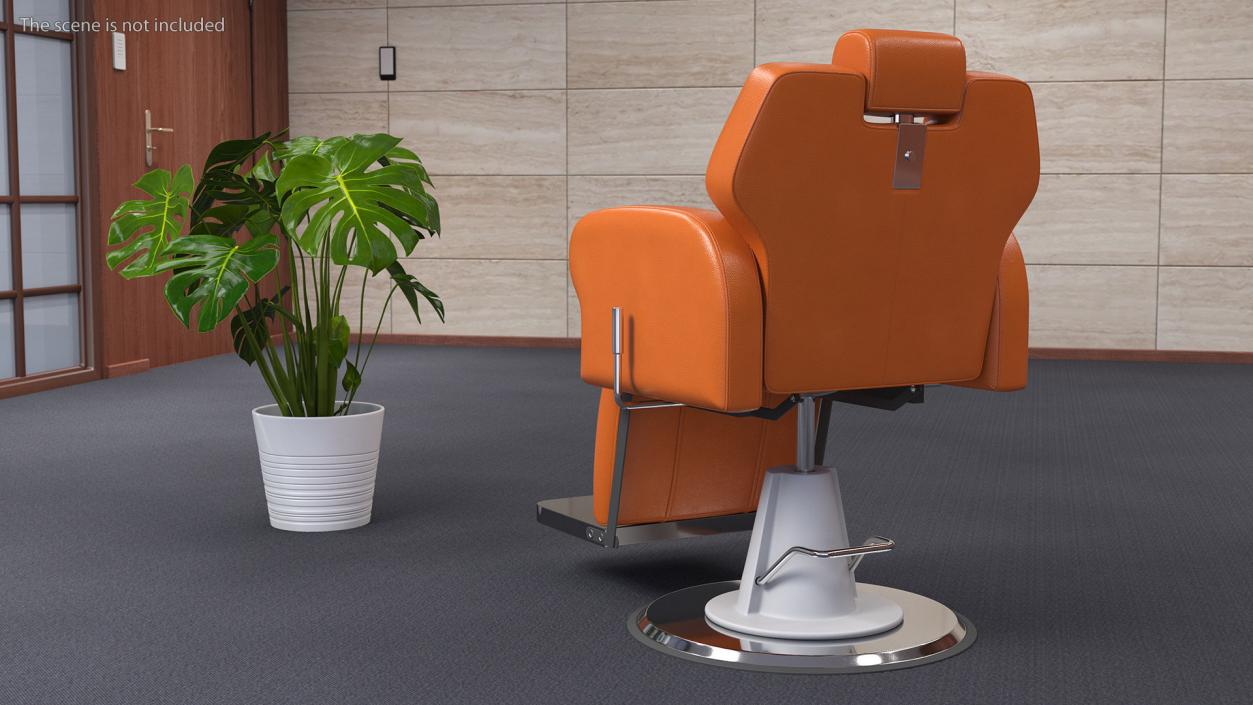 Modern Beauty Salon Chair Orange 3D