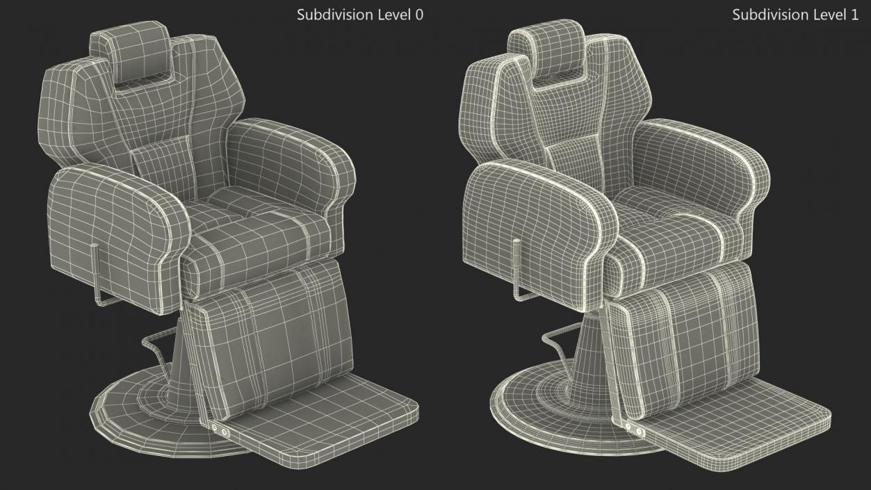 Modern Beauty Salon Chair Orange 3D