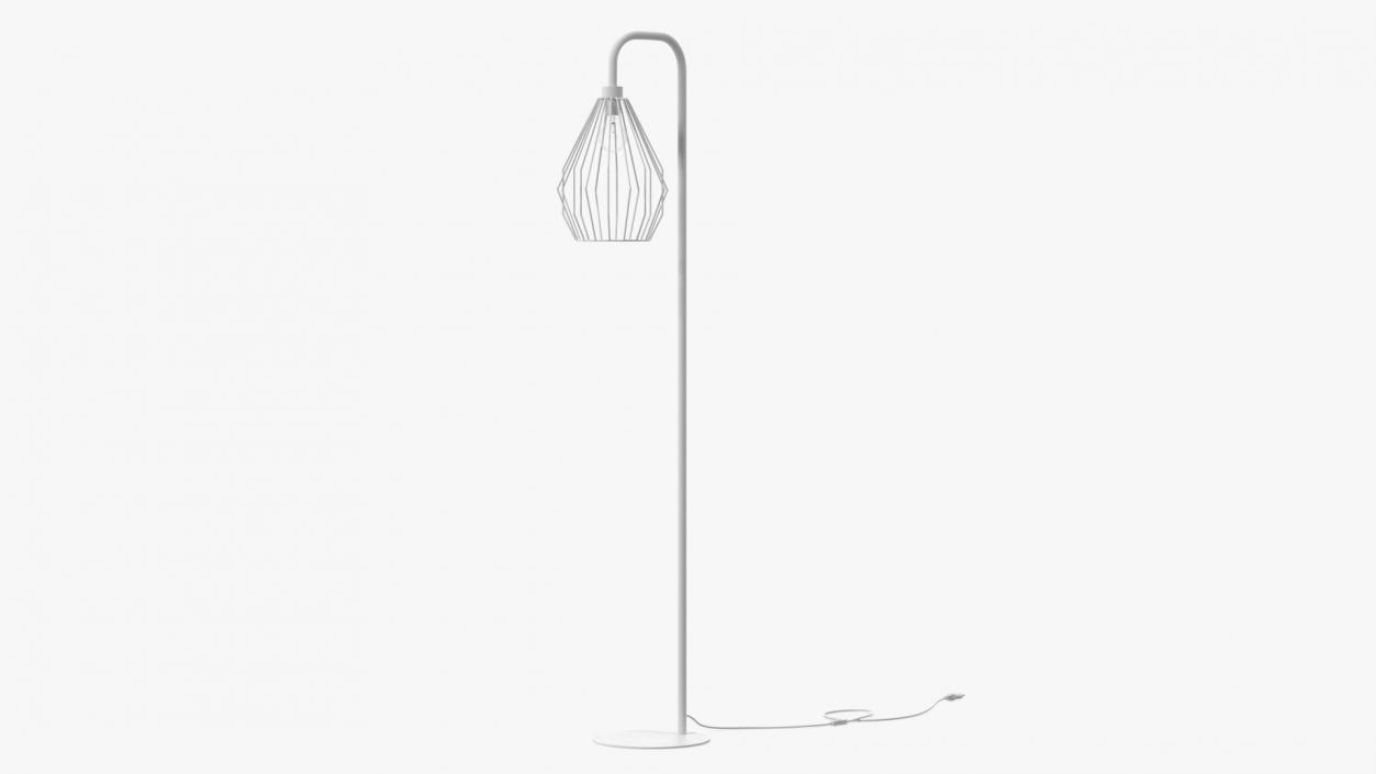 Geometric Standing Lamp White 3D model