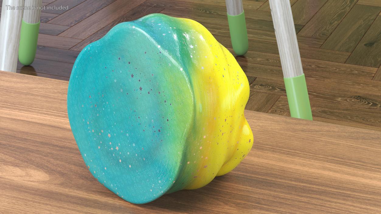 Yellow Blue Toy Slimes 3D