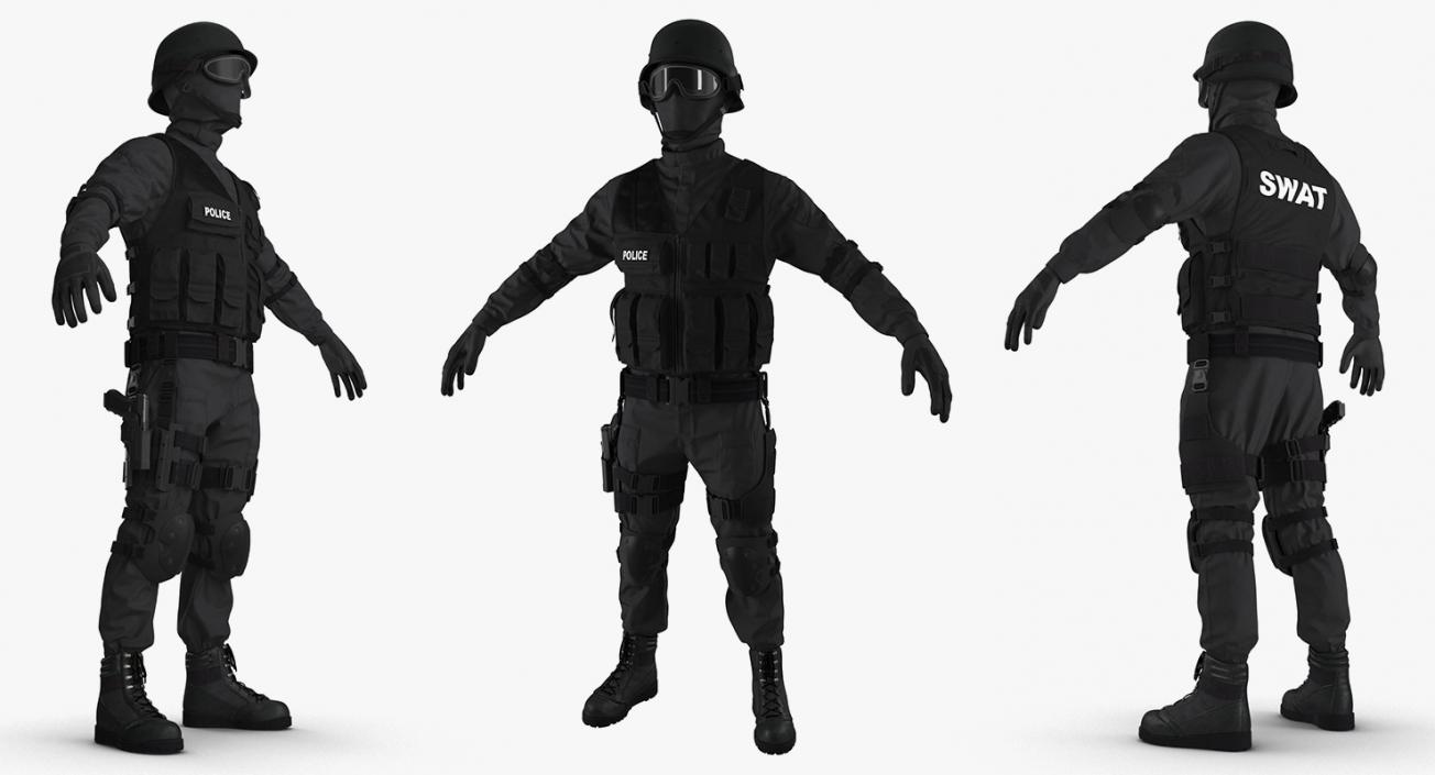 SWAT Uniforms 3D Models Collection 3D model