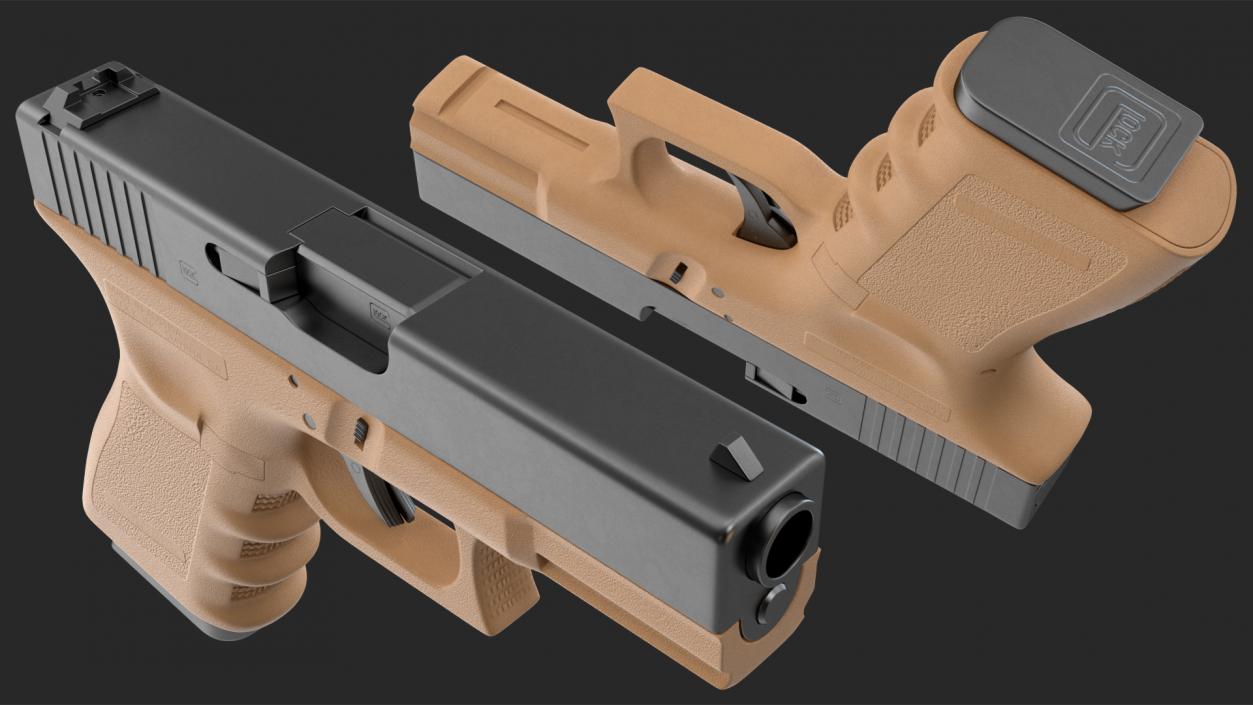 3D model Glock 19 GEN 3 Olive